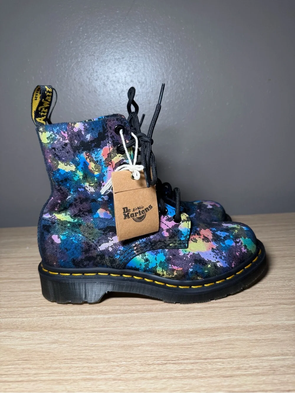 Dr. Martens 1460 Pascal Confetti Suede Lace-Up Boots